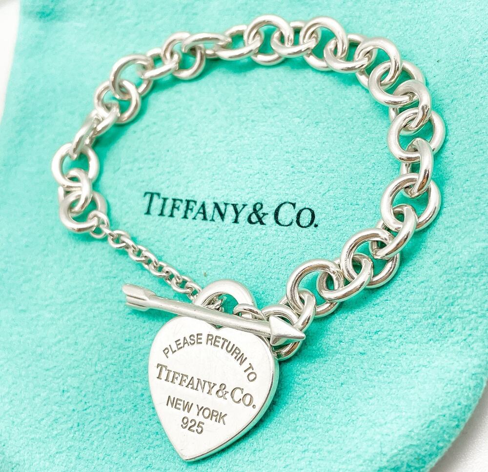 Tiffany & Co. Return to Tiffany LoveStruck Thick Chain Bracelet Silver 6.75"